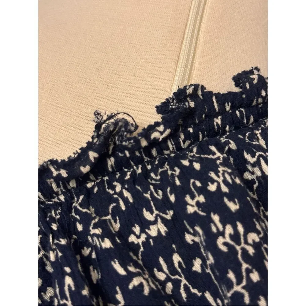 Ulla Johnson Alene One Shoulder Top Midnight Micro Floral 6